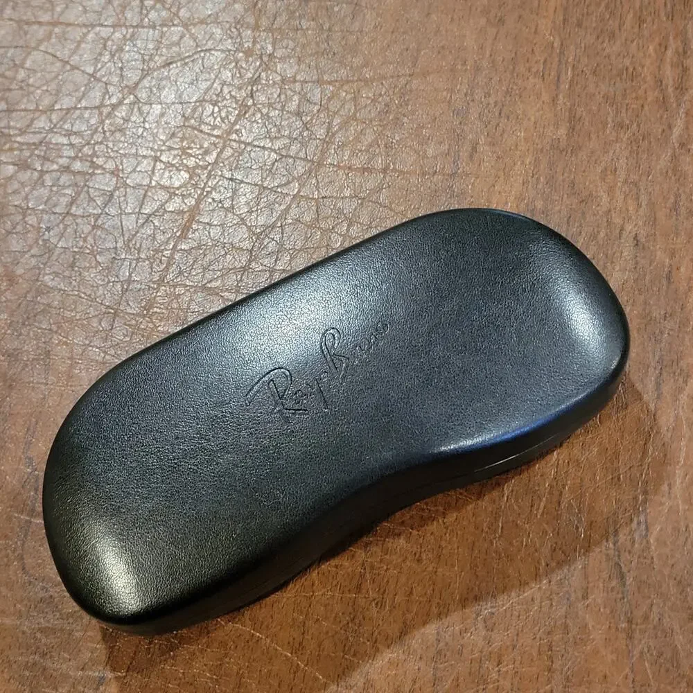 Ray-ban hard clamshell sunglasses eyeglasses black case 200125